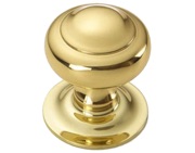 Croft Architectural Round Centre Door Knob, 70mm Rose, Various Finishes Available* - 6344